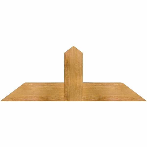 Ekena Millwork Portland Rough Sawn Timber Gable Bracket, Western Red Cedar, 48"W x 18"H x 6"D x 6"F, 9/12 Pitch GBW048X18X0606POR00RWR - main